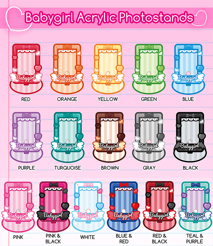 Babygirl Acrylic Photostands | Lemon Boba